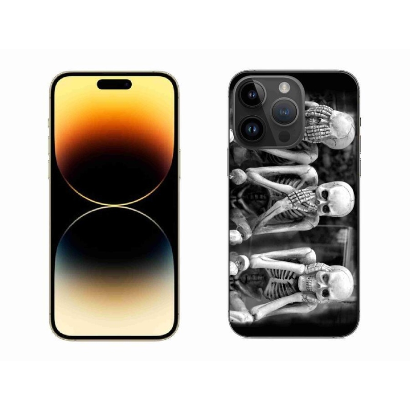 Gelový kryt mmCase na mobil iPhone 14 Pro Max 6.7 - kostlivci