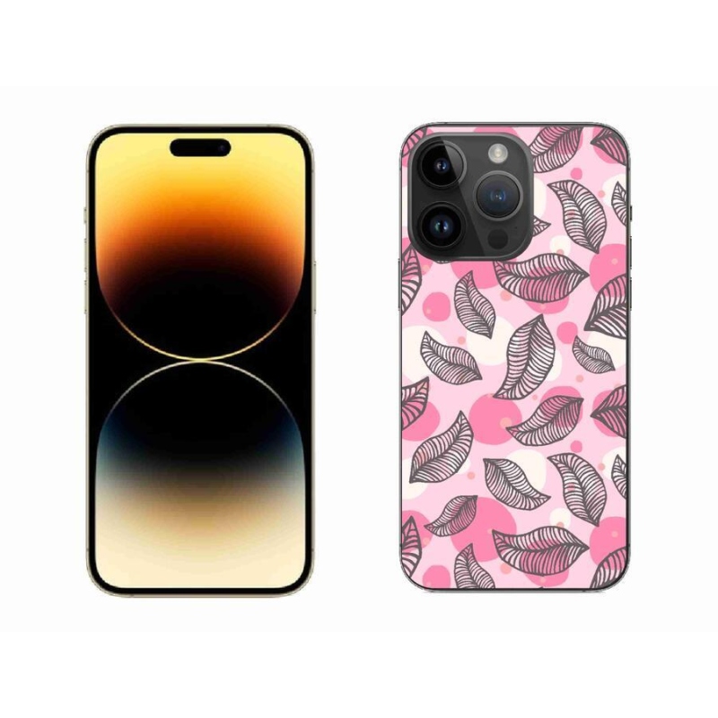 Gelový kryt mmCase na mobil iPhone 14 Pro Max 6.7 - kreslené padající listy