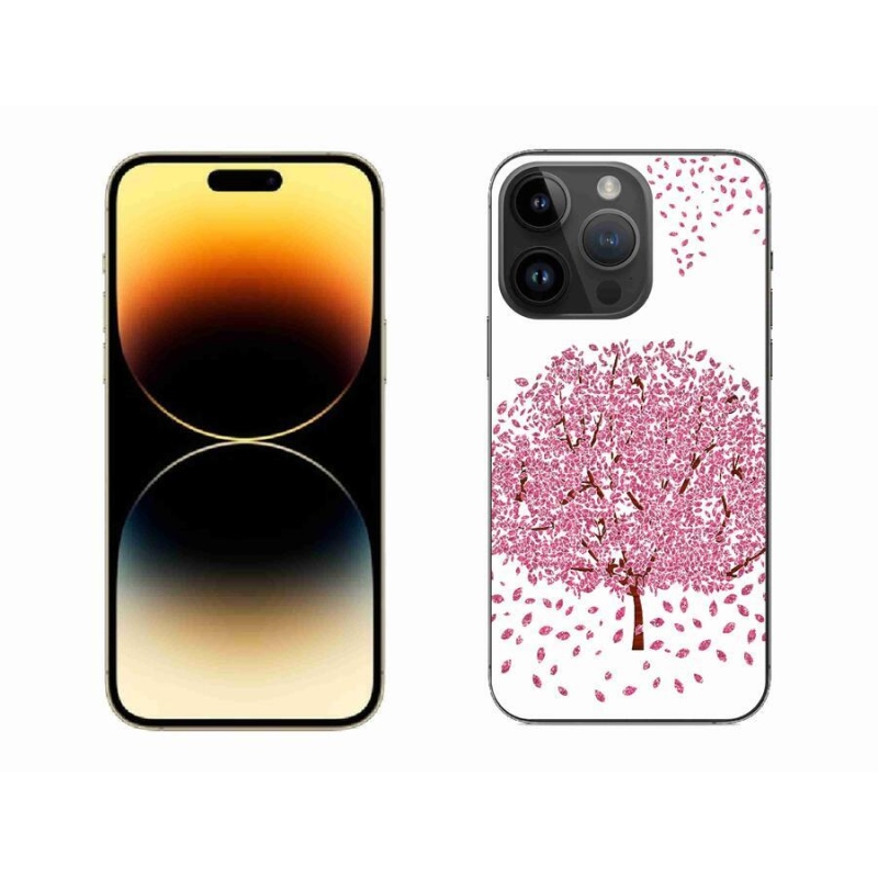 Gelový kryt mmCase na mobil iPhone 14 Pro Max 6.7 - kreslený strom s listy