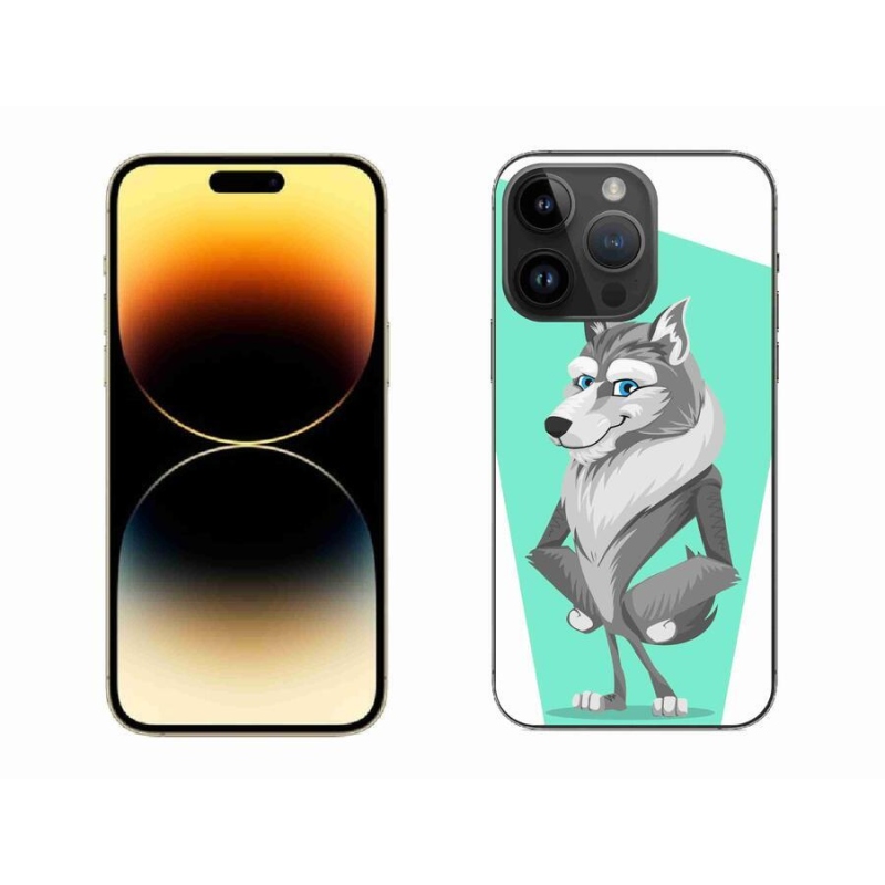 Gelový kryt mmCase na mobil iPhone 14 Pro Max 6.7 - kreslený vlk