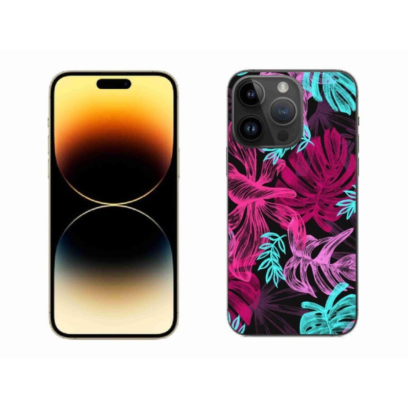 Gelový kryt mmCase na mobil iPhone 14 Pro Max 6.7 - květiny 1