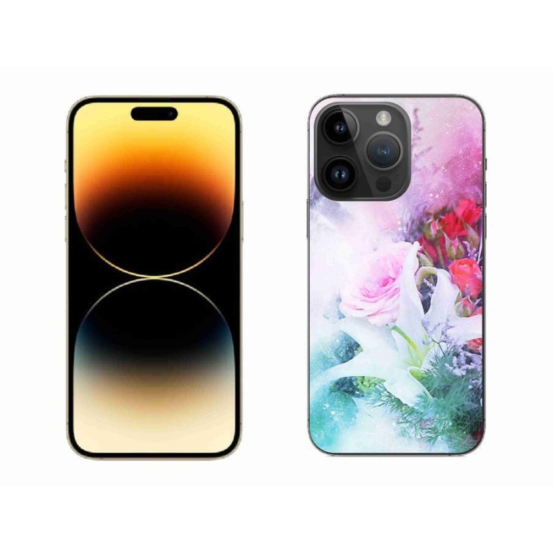 Gelový kryt mmCase na mobil iPhone 14 Pro Max 6.7 - květiny 4