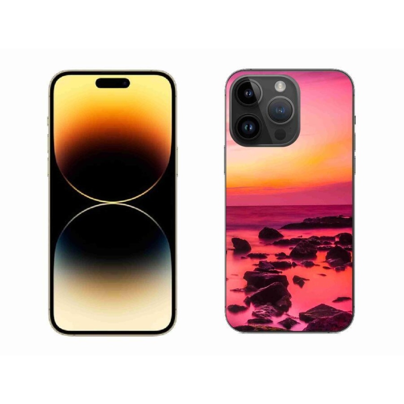 Gelový kryt mmCase na mobil iPhone 14 Pro Max 6.7 - moře a záře
