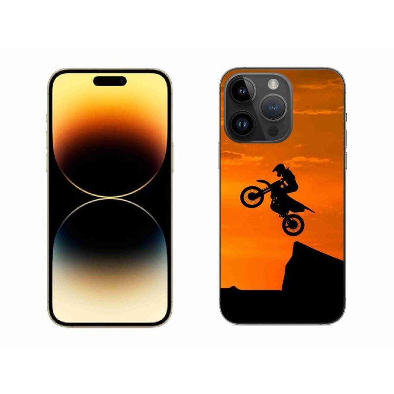 Gelový kryt mmCase na mobil iPhone 14 Pro Max 6.7 - motocross