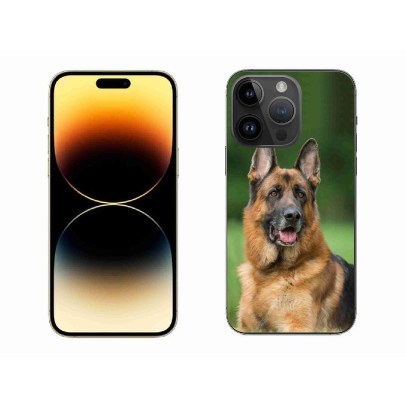 Gelový kryt mmCase na mobil iPhone 14 Pro Max 6.7 - německý ovčák