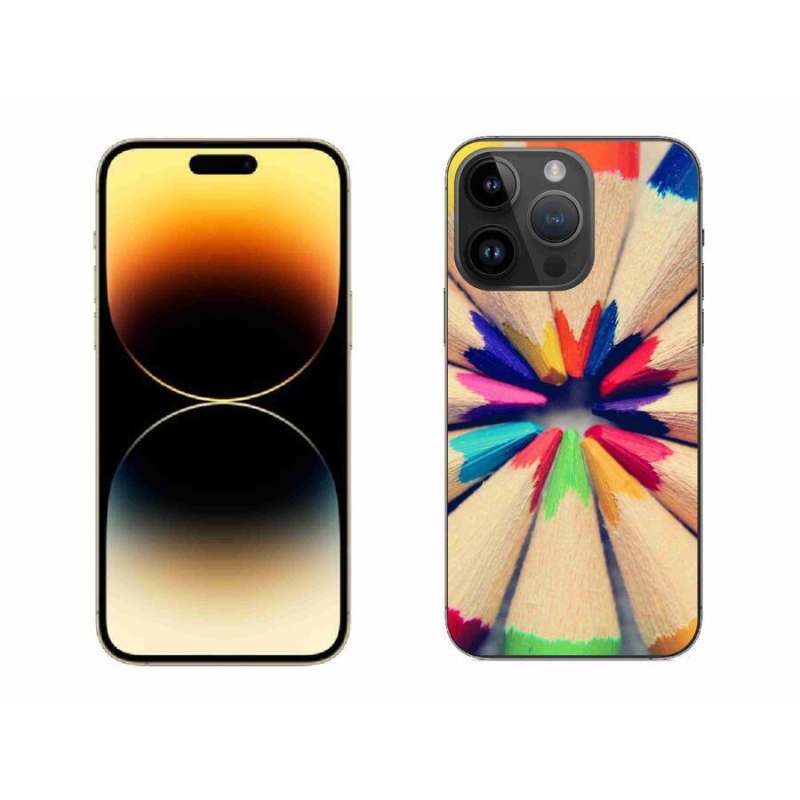 Gelový kryt mmCase na mobil iPhone 14 Pro Max 6.7 - pastelky