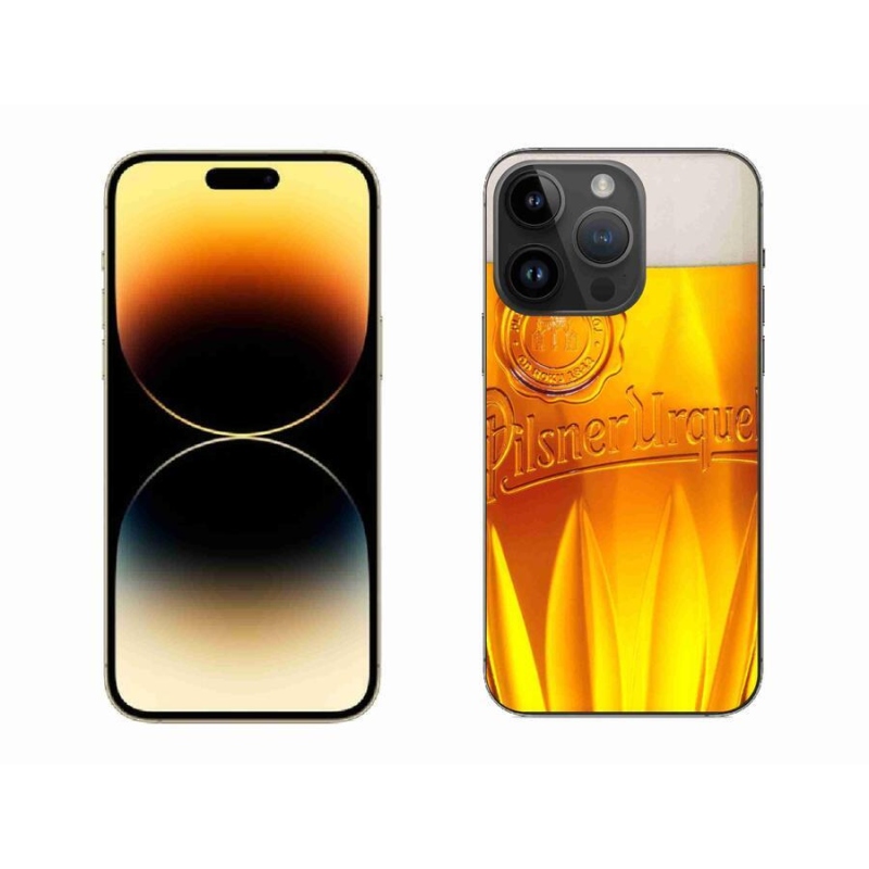 Gelový kryt mmCase na mobil iPhone 14 Pro Max 6.7 - pivo