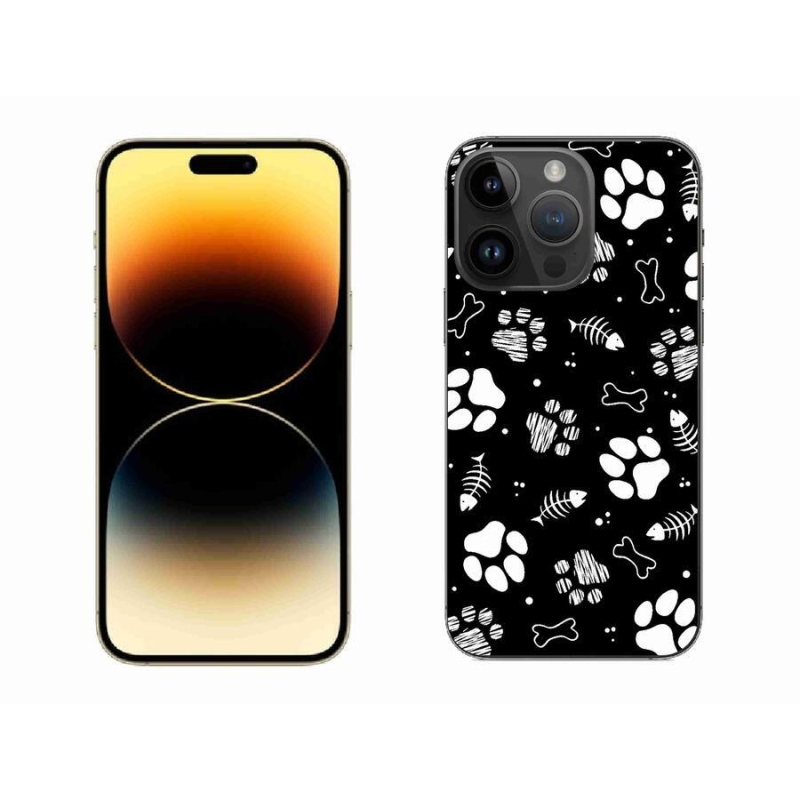Gelový kryt mmCase na mobil iPhone 14 Pro Max 6.7 - psí tlapky