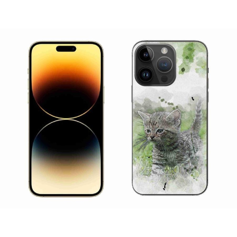 Gelový kryt mmCase na mobil iPhone 14 Pro Max 6.7 - roztomilé kotě 1