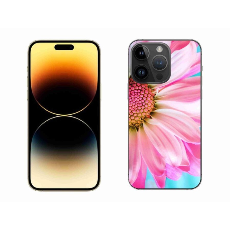 Gelový kryt mmCase na mobil iPhone 14 Pro Max 6.7 - růžová květina