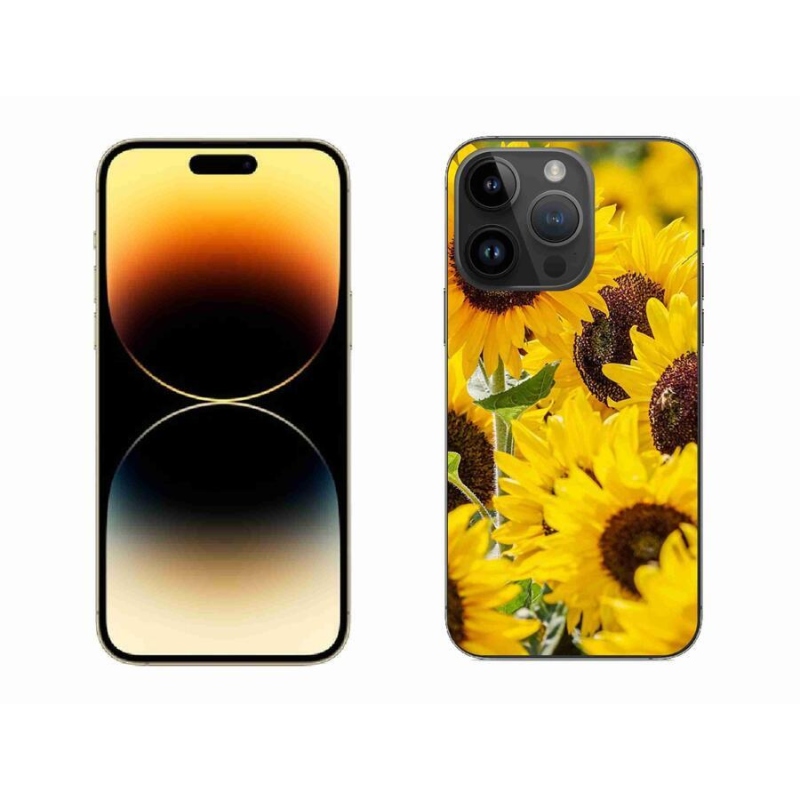 Gelový kryt mmCase na mobil iPhone 14 Pro Max 6.7 - slunečnice