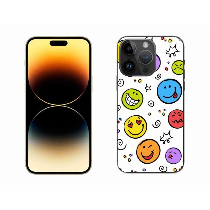 Gelový kryt mmCase na mobil iPhone 14 Pro Max 6.7 - smajlíci