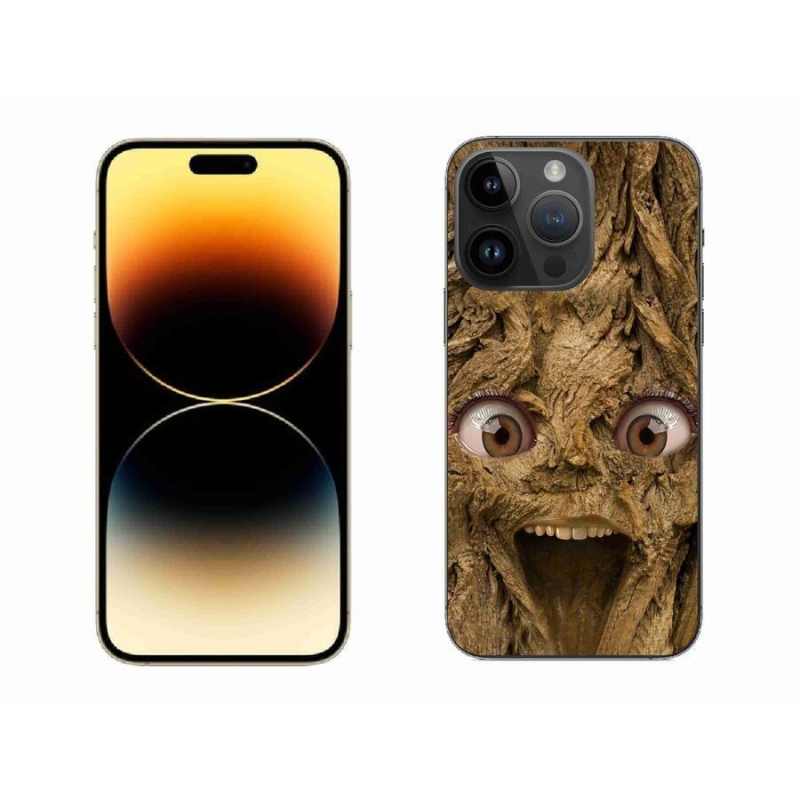 Gelový kryt mmCase na mobil iPhone 14 Pro Max 6.7 - veselý strom s očima