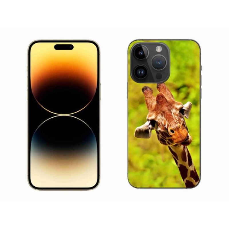 Gelový kryt mmCase na mobil iPhone 14 Pro Max 6.7 - žirafa