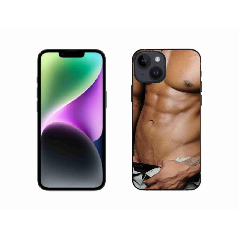 Gelový kryt mmCase na mobil iPhone 14 - sexy muž