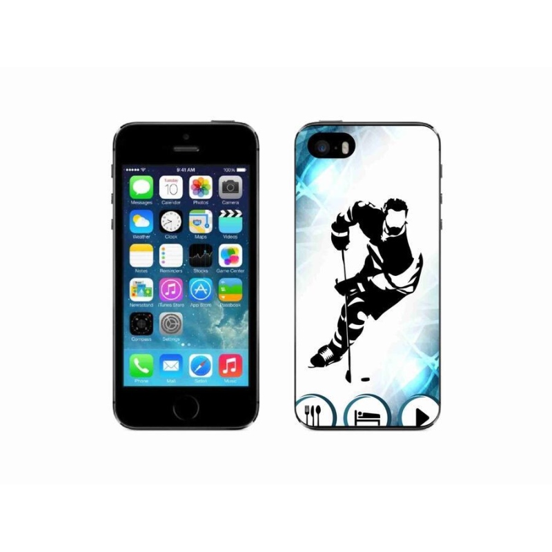 Gelový kryt mmCase na mobil iPhone 5/5s - hokej 1