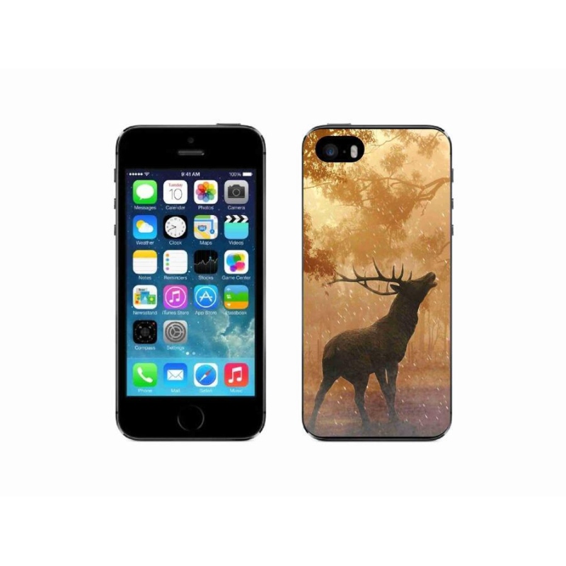 Gelový kryt mmCase na mobil iPhone 5/5s - jelen v říji