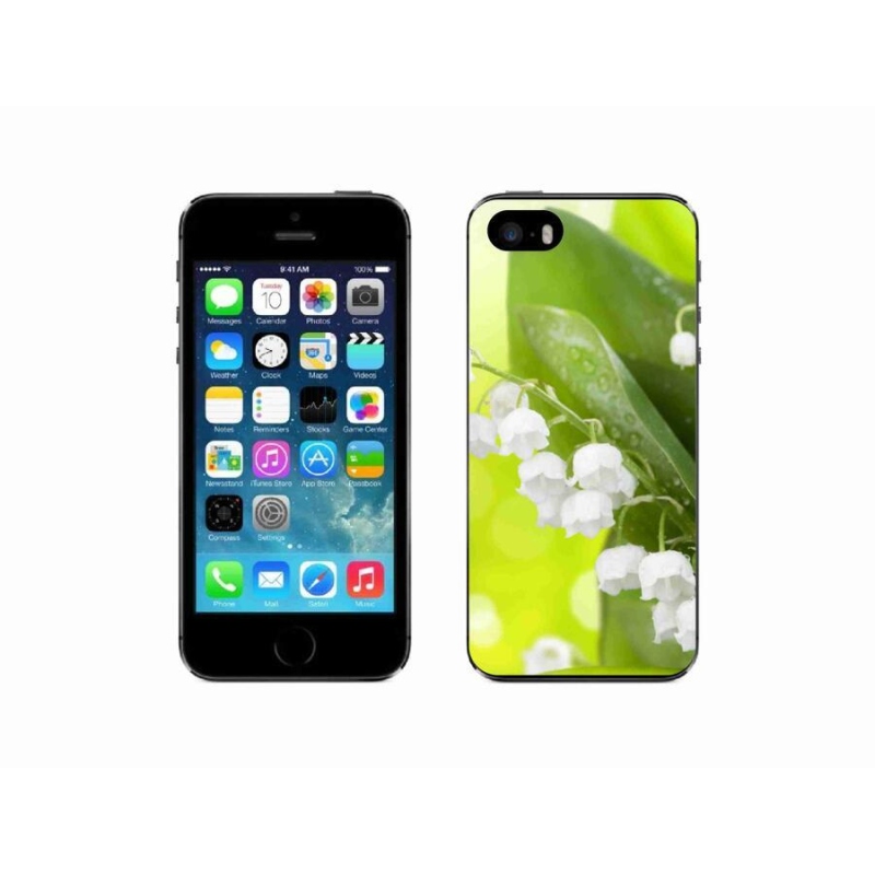 Gelový kryt mmCase na mobil iPhone 5/5s - konvalinka
