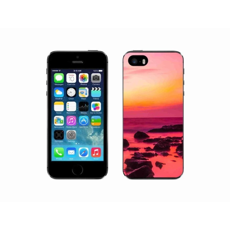 Gelový kryt mmCase na mobil iPhone 5/5s - moře a záře