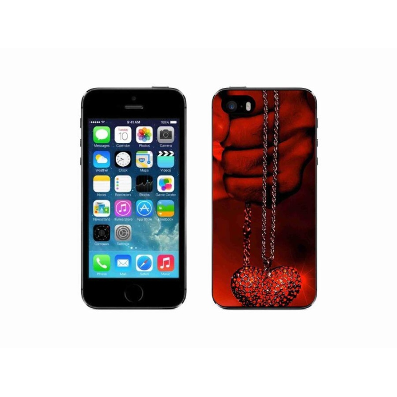 Gelový kryt mmCase na mobil iPhone 5/5s - náhrdelník