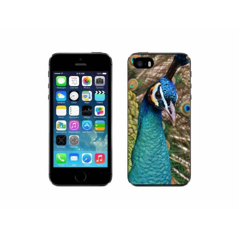 Gelový kryt mmCase na mobil iPhone 5/5s - páv