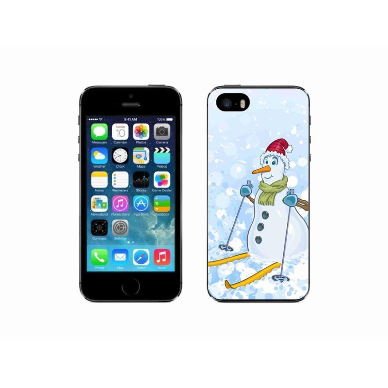 Gelový kryt mmCase na mobil iPhone 5/5s - sněhulák