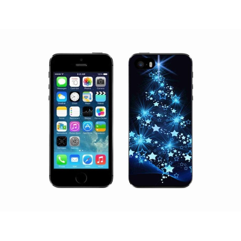 Gelový kryt mmCase na mobil iPhone 5/5s - vánoční stromek