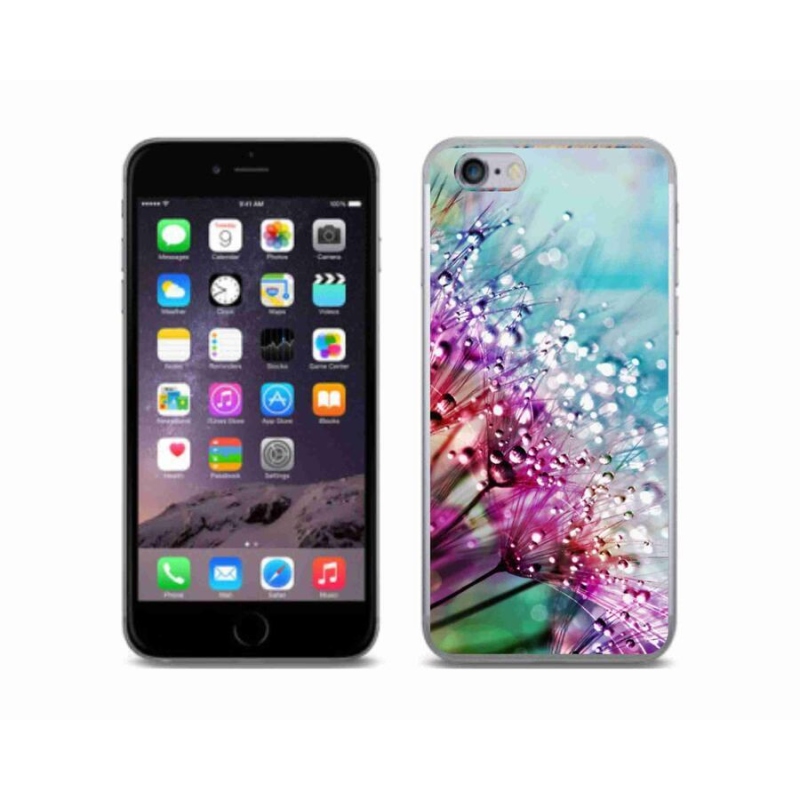 Gelový kryt mmCase na mobil iPhone 6/6S - barevné květy