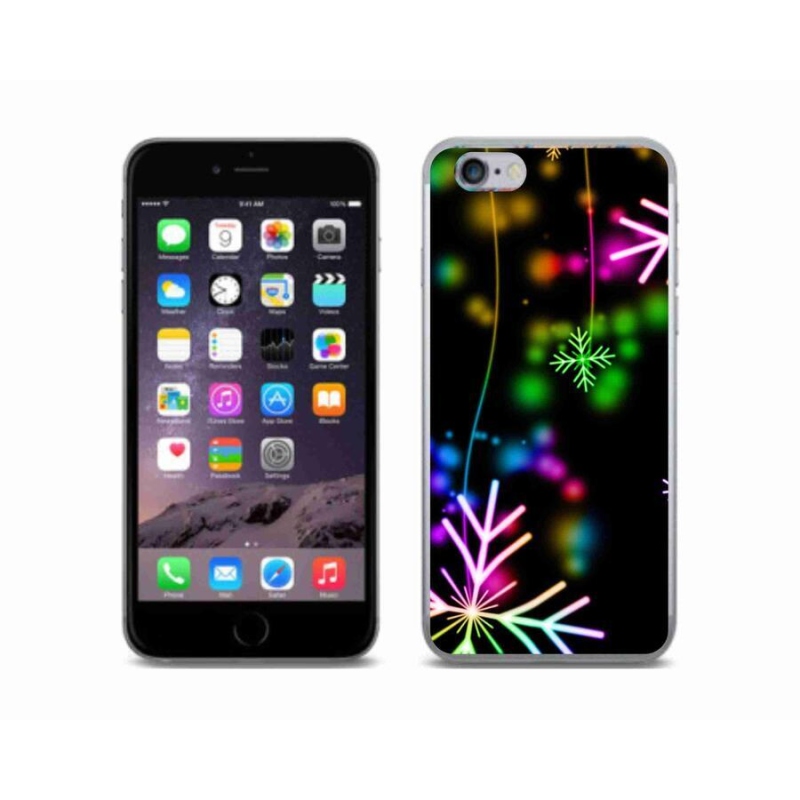 Gelový kryt mmCase na mobil iPhone 6/6S - barevné vločky