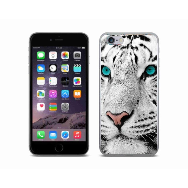 Gelový kryt mmCase na mobil iPhone 6/6S - bílý tygr