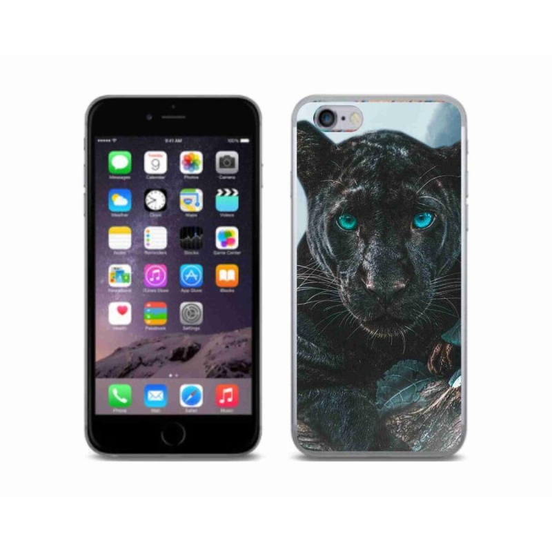 Gelový kryt mmCase na mobil iPhone 6/6S - černý panter