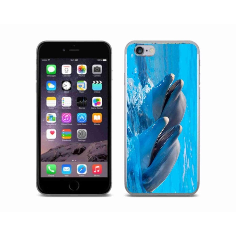 Gelový kryt mmCase na mobil iPhone 6/6S - delfíni