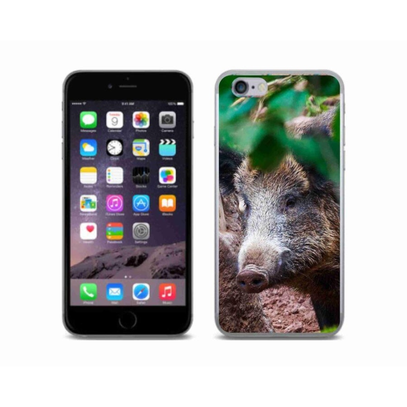 Gelový kryt mmCase na mobil iPhone 6/6S - divoké prase