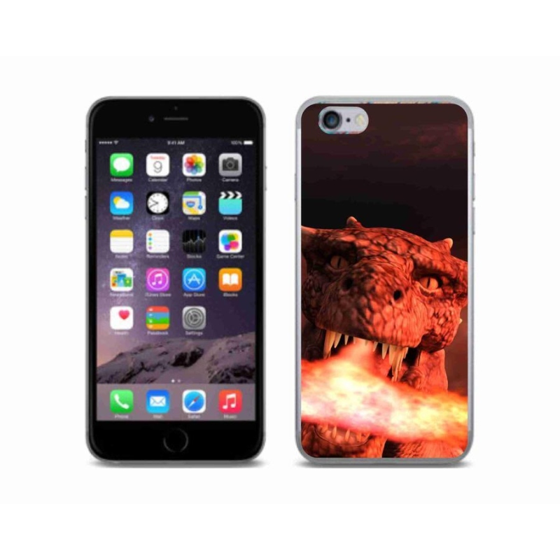 Gelový kryt mmCase na mobil iPhone 6/6S - drak