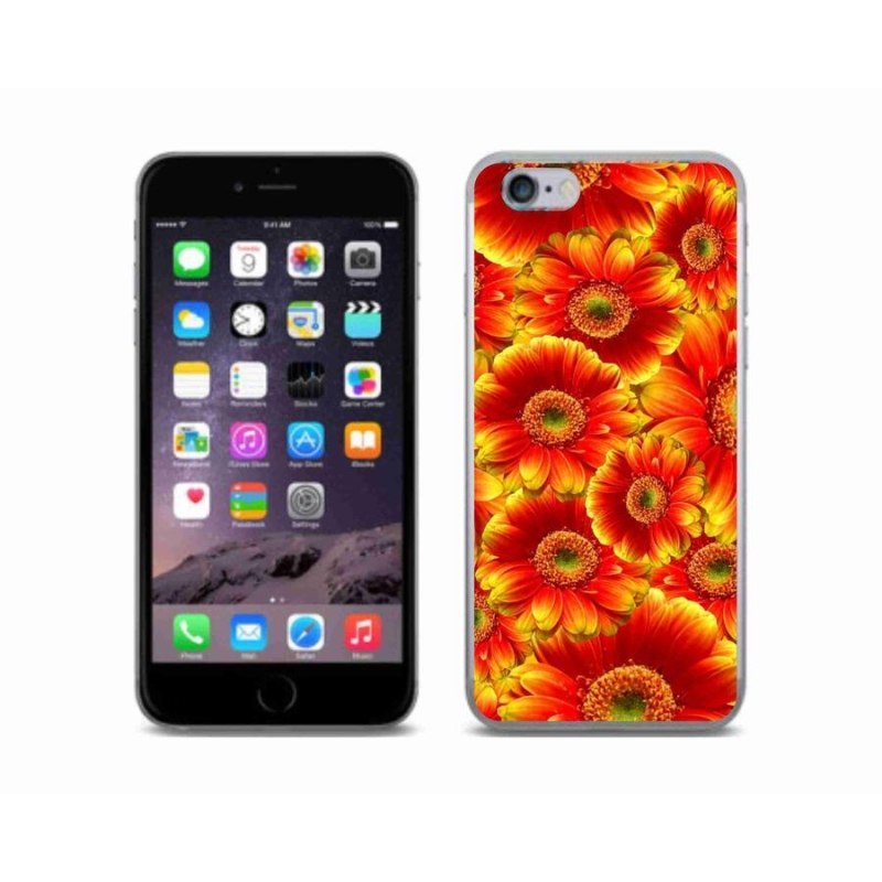 Gelový kryt mmCase na mobil iPhone 6/6S - gerbera 1