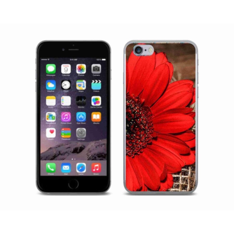 Gelový kryt mmCase na mobil iPhone 6/6S - gerbera