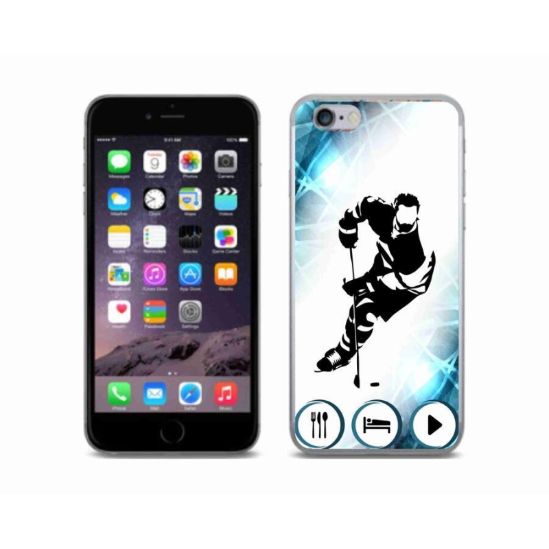 Gelový kryt mmCase na mobil iPhone 6/6S - hokej 1