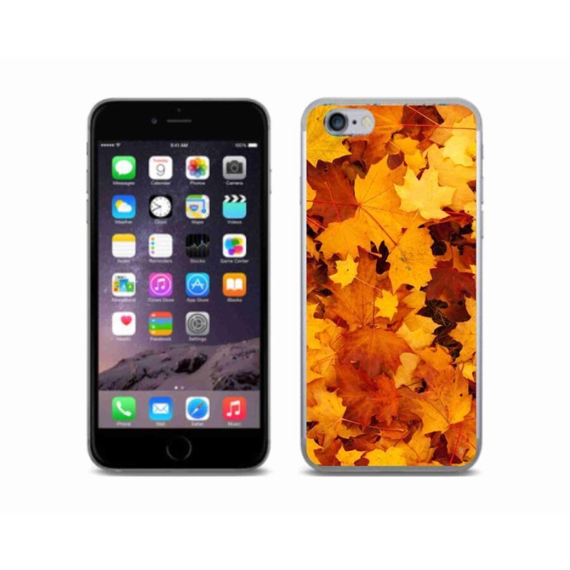 Gelový kryt mmCase na mobil iPhone 6/6S - javorové listy
