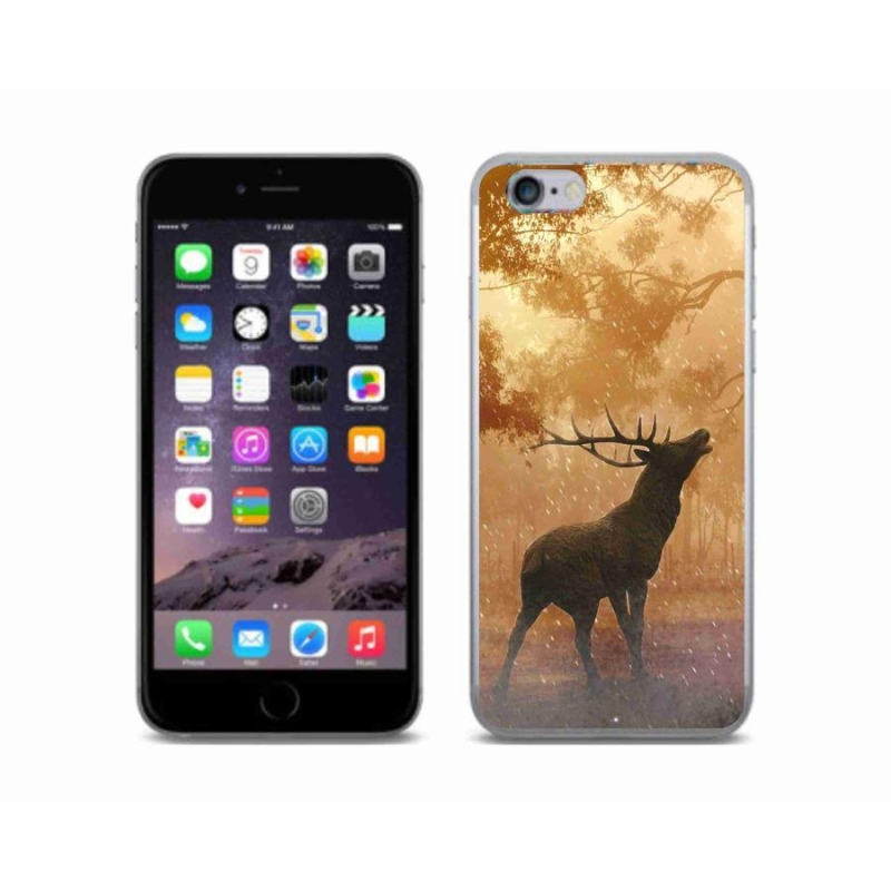 Gelový kryt mmCase na mobil iPhone 6/6S - jelen v říji