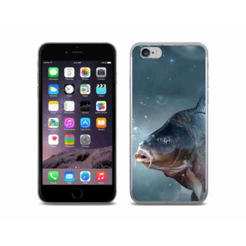 Gelový kryt mmCase na mobil iPhone 6/6S - kapr a bublinky