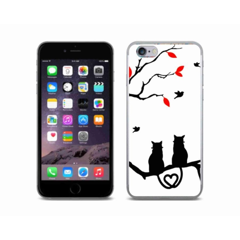 Gelový kryt mmCase na mobil iPhone 6/6S - kočičí láska