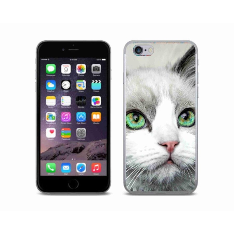 Gelový kryt mmCase na mobil iPhone 6/6S - kočičí pohled