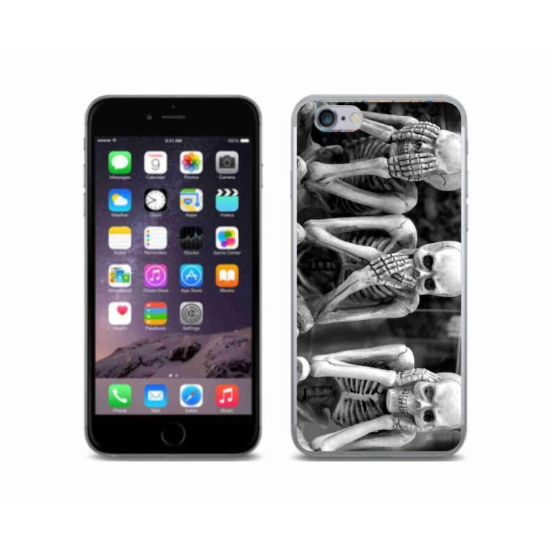 Gelový kryt mmCase na mobil iPhone 6/6S - kostlivci