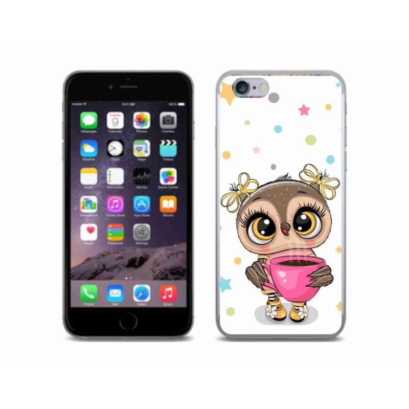 Gelový kryt mmCase na mobil iPhone 6/6S - kreslená sovička
