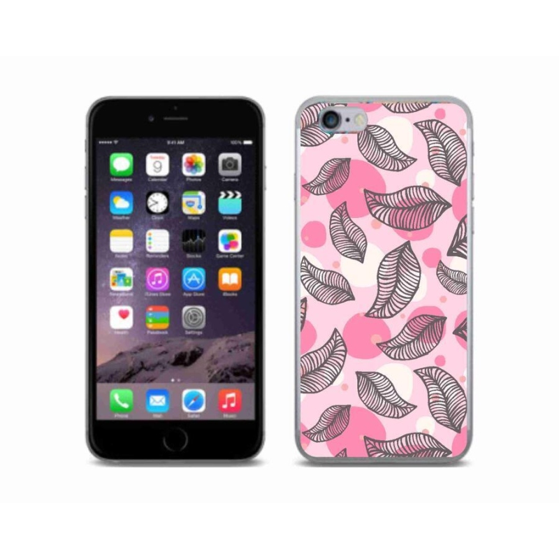 Gelový kryt mmCase na mobil iPhone 6/6S - kreslené padající listy