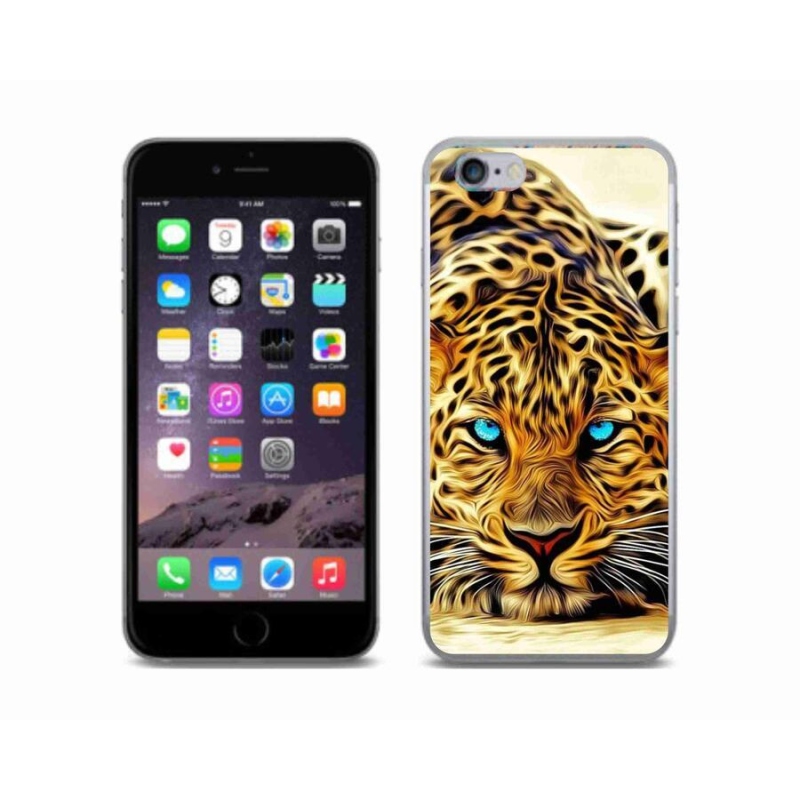 Gelový kryt mmCase na mobil iPhone 6/6S - kreslený tygr