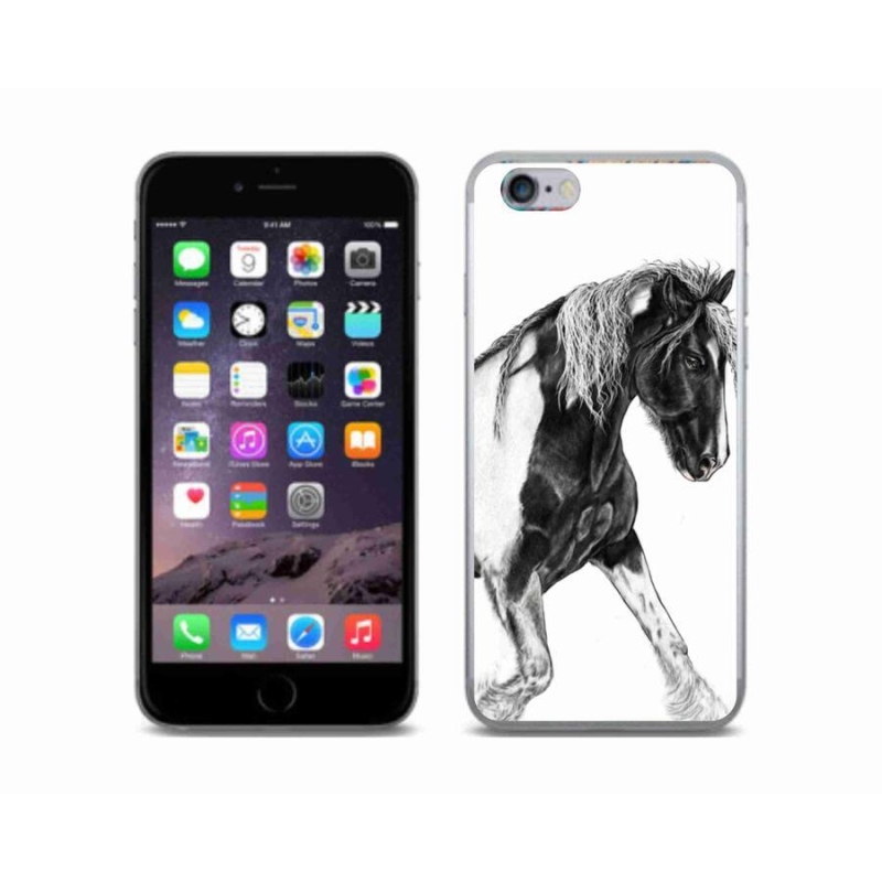 Gelový kryt mmCase na mobil iPhone 6/6S - kůň