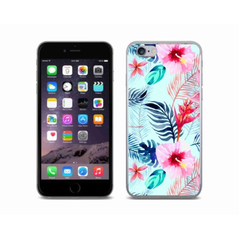 Gelový kryt mmCase na mobil iPhone 6/6S - květiny