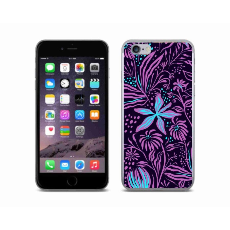 Gelový kryt mmCase na mobil iPhone 6/6S - květiny 2