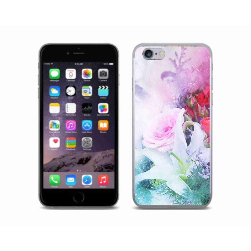Gelový kryt mmCase na mobil iPhone 6/6S - květiny 4